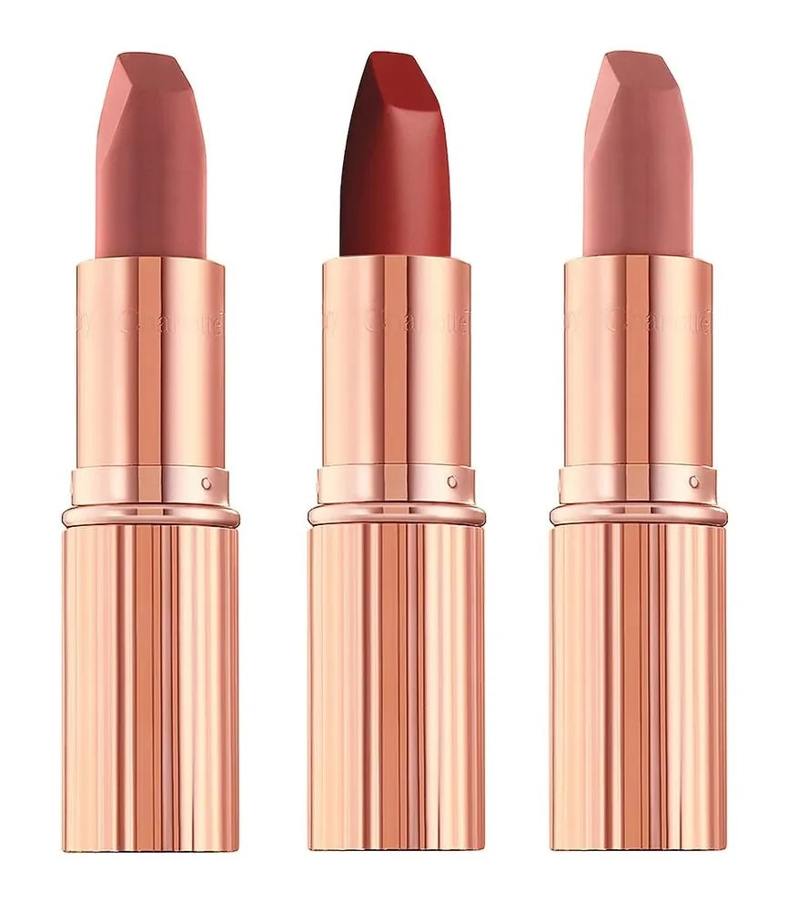 Charlotte Tilbury Iconic Mini Lip Trio Kit - Pillow Talk, Walk of No Shame, Supermodel 0.03 Ounce