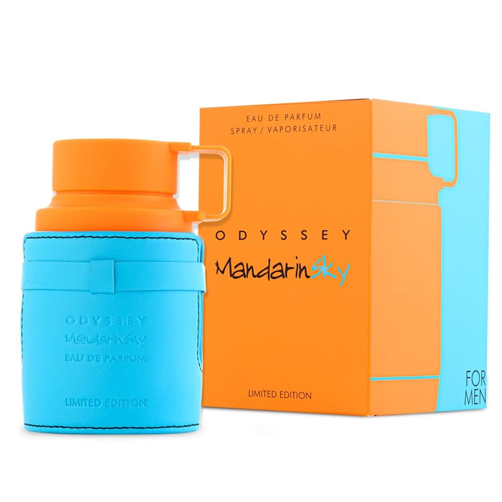 Armaf Odyssey - Mandarinsky Limited Edition by Armaf for Men - 100ml/ 3.4 oz EDP Spray- 	Mandarin Orange, Saffron and Sage, Caramel, Tonka Bean, Ambroxan, Vetiver and Cedar