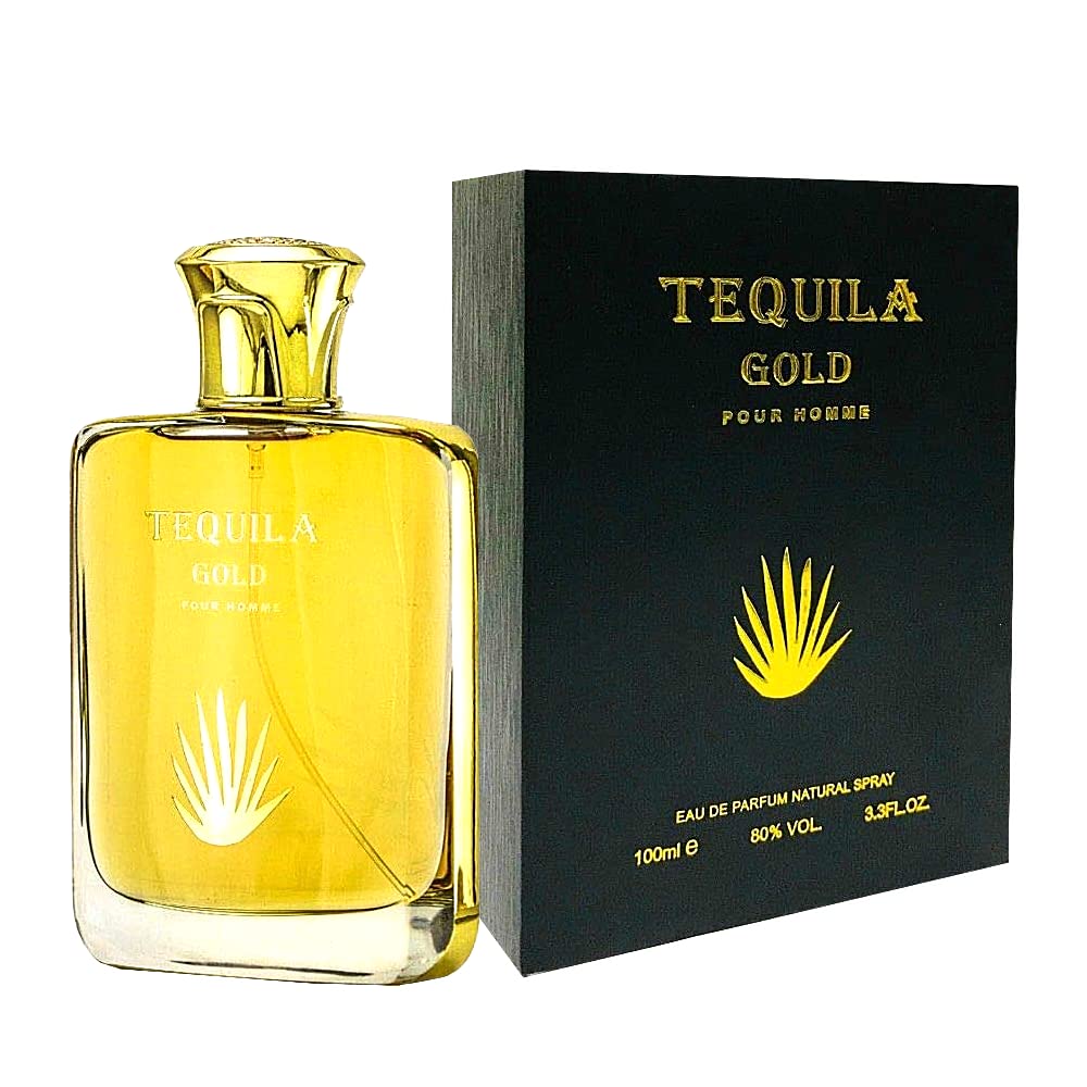 Tequila Perfumes Tequila Gold Cologne For Men Eau De Parfum Spray 3.4 oz / 6.8 oz / Gift Set 3.4 oz Edp