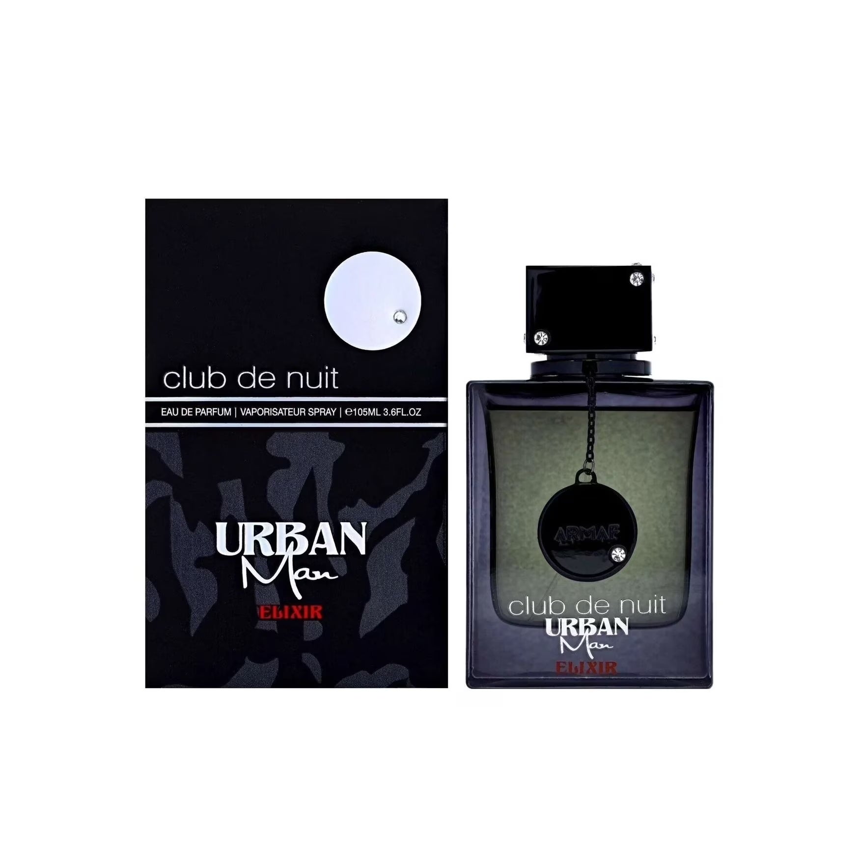 Armaf Club De Nuit Urban Man Elixir for Men Eau de Parfum Spray, 3.6 Ounce/105ml -Bergamot. Long Lasting