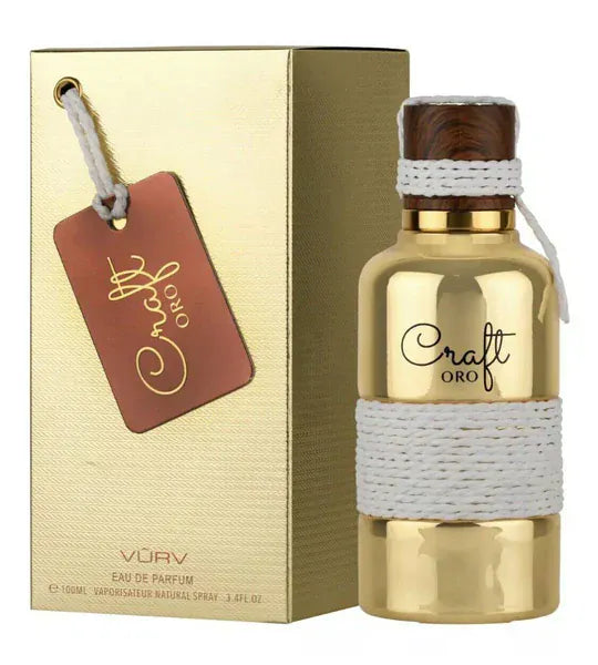 Vurv Craft Oro For Men/Cologne For Men Eau de Parfum 3.4 Oz Edp